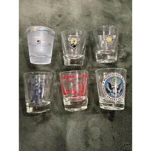 Lot of 6 VTG United States Shot Glasses